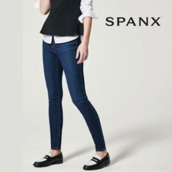 SPANX Ankle Skinny Jeans in Midnight Shade - Picture 1 of 16